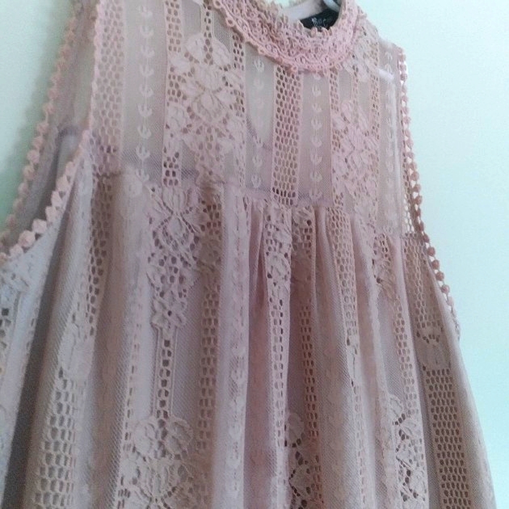 Miss Chievous Elegant Pink Lace Kids Dress